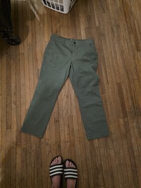 St. John's Bay 'Girlfriend' Olive Green Women's Chinos
